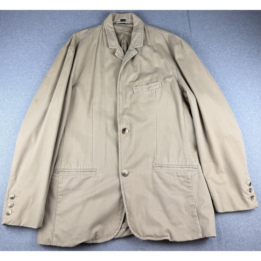 Old Navy Classic Tailored Men's XL Khaki Cotton Sport Coat Blazer 3 Button